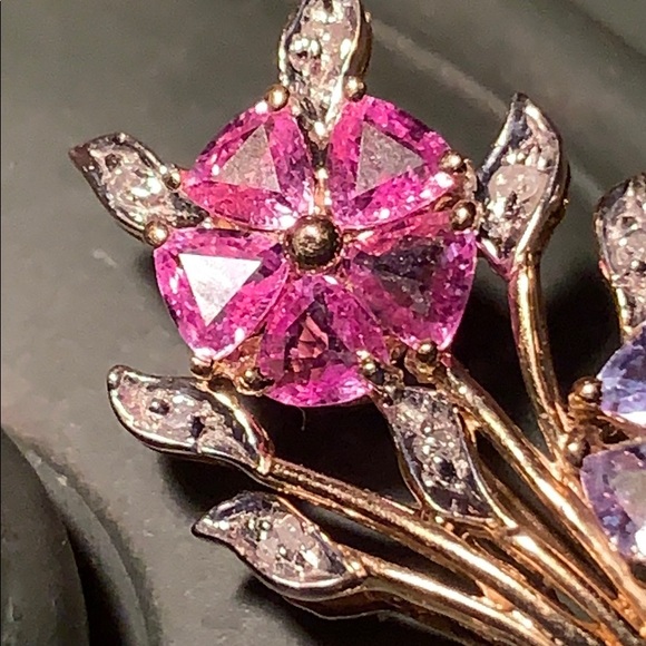 14KT Gold Emerald/Yell sapphire/Ruby/Diamond - Picture 3 of 10